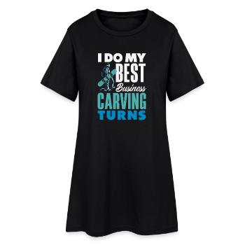 Télésiège de réunion de snowboard snowboard - Robe T-shirt Femme - noir - Devant