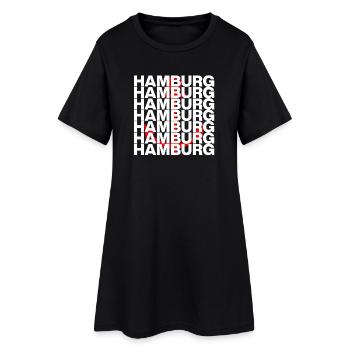HAMBOURG LIEBE HH HAFENPOWER ANKER - Robe T-shirt Femme - noir - Devant