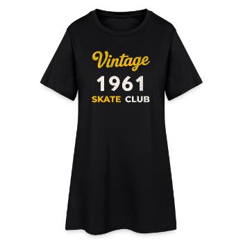 Cadeau rétro vintage de l’année de naissance rétro du Skate Club de 1961 - Robe T-shirt Femme - noir - Devant
