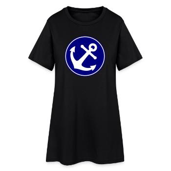 Icône d’ancre - Robe T-shirt Femme - noir - Devant