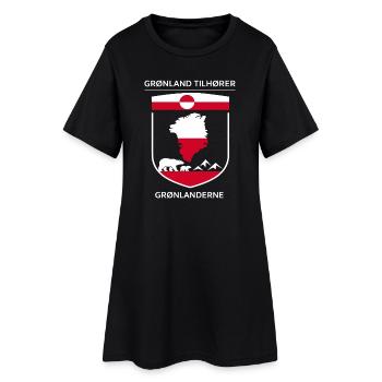 Le Groenland appartient à un don de déclaration des Groenlandais - Robe T-shirt Femme - noir - Devant