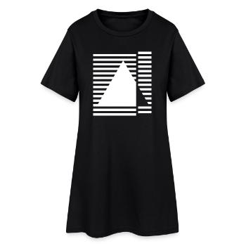Geometric triangle Bauhaus inspired design - Women’s T-Shirt Dress - black - Front