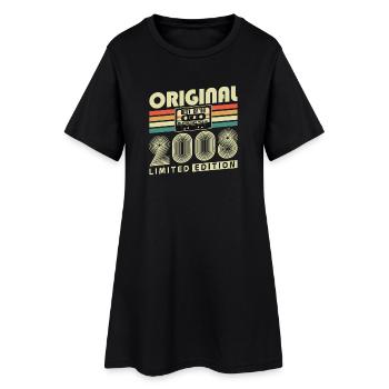 Original 2008 Vintage Vintage Birthday Retro - Women’s T-Shirt Dress - black - Front