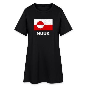 Drapeau du Groenland - Nuuk - Grönland - Danemark du Danemark - Robe T-shirt Femme - noir - Devant