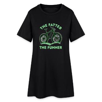 Plus le gros est le funner, le plus amusant : le fatbiking - Robe T-shirt Femme - noir - Devant