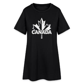 Logo de la feuille d’érable du Canada - Robe T-shirt Femme - noir - Devant