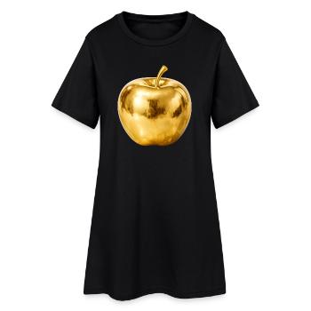 Pomme d’Or – Brillance Premium - Robe T-shirt Femme - noir - Devant