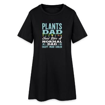 Papa des plantes Beaucoup plus cool Amoureux des plantes - Robe T-shirt Femme - noir - Devant