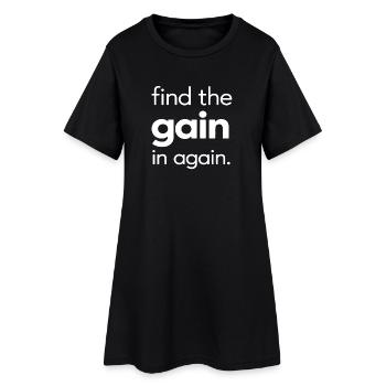 Trouver le gain à nouveau - Robe T-shirt Femme - noir - Devant
