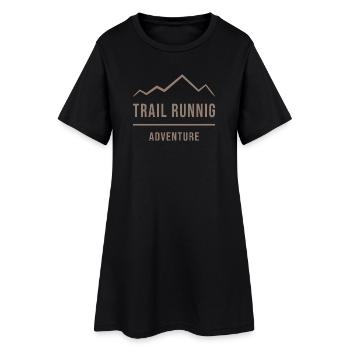 Aventure de course en sentier - Robe T-shirt Femme - noir - Devant