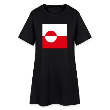 Groenland - Robe T-shirt Femme - noir - Devant