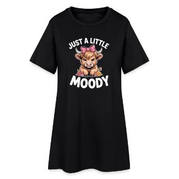Highland Cattle Sayings Moody Funny Gift - Women’s T-Shirt Dress - black - Front