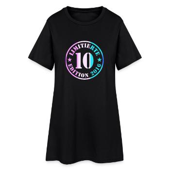 10e anniversaire Édition limitée 10 ans garçon - Robe T-shirt Femme - noir - Devant