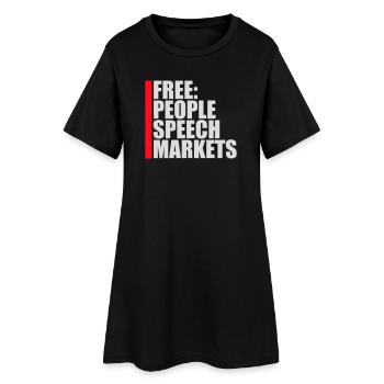 Marché de la liberté d’expression Peuple Libertarian Freedom Logo - Robe T-shirt Femme - noir - Devant