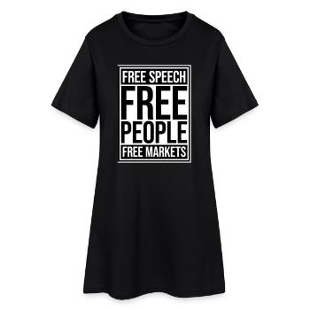 Marché de la liberté d’expression Peuple Libertarian Freedom Logo - Robe T-shirt Femme - noir - Devant