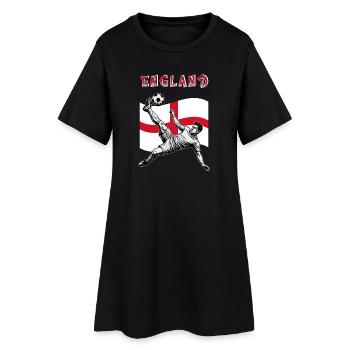 Football England Flag Bicyclette - Robe T-shirt Femme - noir - Devant