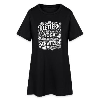 L’escalade, c’est comme le yoga, mais moins de transpiration - Robe T-shirt Femme - noir - Devant