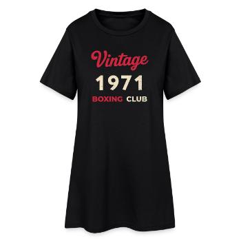 Vintage 1971 – Boxing Club Retro Geburtsjahr - Frauen T-Shirt-Kleid - Schwarz - Vorne