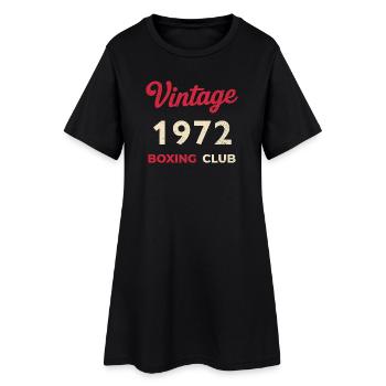 Vintage 1972 – Boxing Club Retro Geburtsjahr - Frauen T-Shirt-Kleid - Schwarz - Vorne