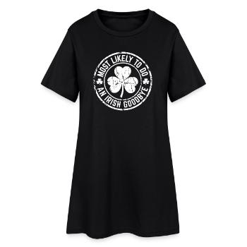 Humour d’adieu irlandais sur les timbres - Robe T-shirt Femme - noir - Devant