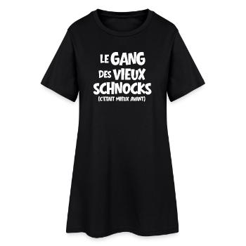 sénior, retraité, retraitée - Robe T-shirt Femme - noir - Devant