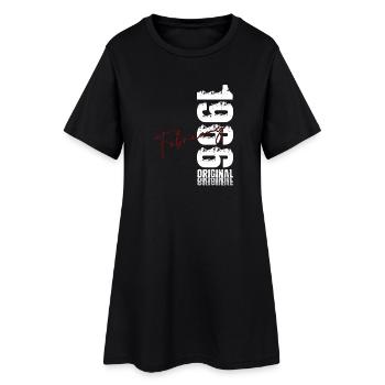 60. Geburtstag Februar 1966 Original Jahrgang - Frauen T-Shirt-Kleid - Schwarz - Vorne