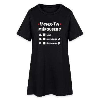 Do you want to marry me? Choice in Love - Women’s T-Shirt Dress - black - Front