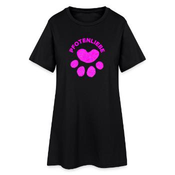 AMOUR DE PAUVRE ! ANIMAL LOVE PETLOVE CHIEN AMOUR CHATLOVER - Robe T-shirt Femme - noir - Devant