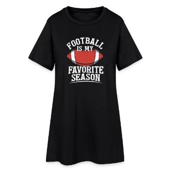 Le football est mon fan préféré de saison saisonnière - Robe T-shirt Femme - noir - Devant
