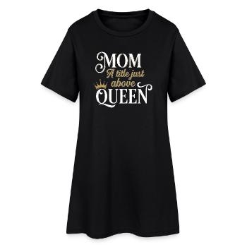 Mère Reine – Titre ci-dessus - Robe T-shirt Femme - noir - Devant