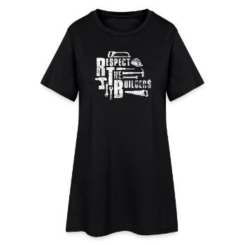 Respect the Builders - Robe T-shirt Femme - noir - Devant
