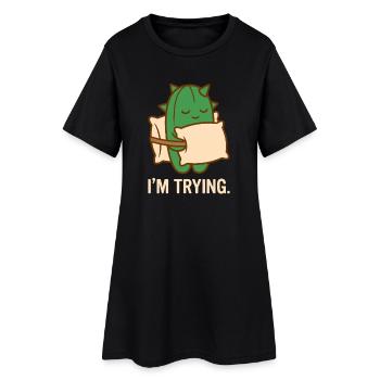 Prickly But Trying - Women’s T-Shirt Dress - black - Front