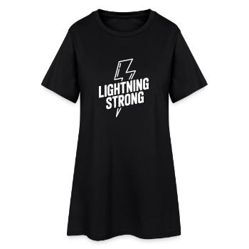 Lightning Strong - Robe T-shirt Femme - noir - Devant