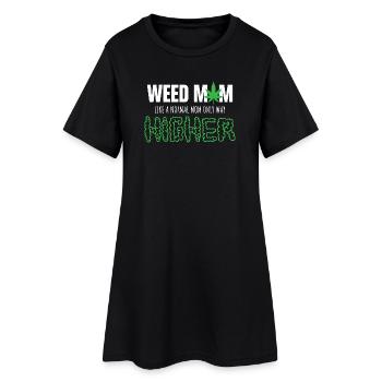 Maman de l’herbe comme une maman normale, mais plus élevée - Robe T-shirt Femme - noir - Devant