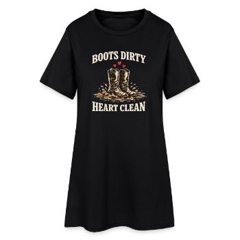 Horse People Equestrian Identity Barn - Frauen T-Shirt-Kleid - Schwarz - Vorne