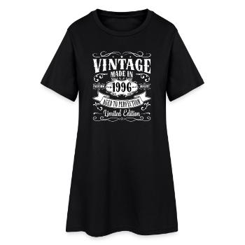 Vintage 1996 Limited Edition - Frauen T-Shirt-Kleid - Schwarz - Vorne