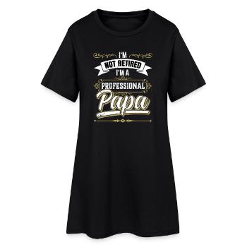 Pas un père professionnel à la retraite - Robe T-shirt Femme - noir - Devant