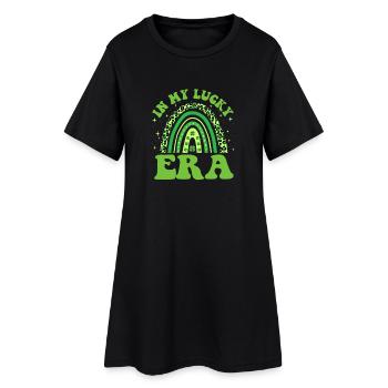 In meiner Glückszeit St. Patrick's St. Paddys - Frauen T-Shirt-Kleid - Schwarz - Vorne