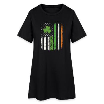 Bruh St Patrick’s Irish Shamrock St. Paddys - Robe T-shirt Femme - noir - Devant