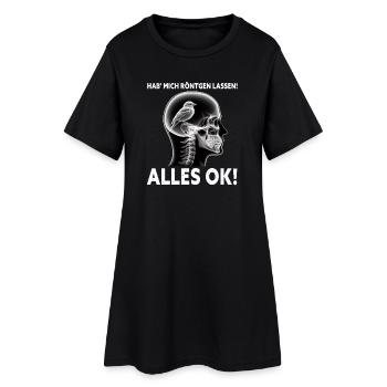 J’ai passé une radiographie dans ma tête : tout va bien - Robe T-shirt Femme - noir - Devant