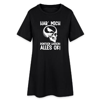 J’ai passé une radio, tout va bien, c’est drôle à dire - Robe T-shirt Femme - noir - Devant