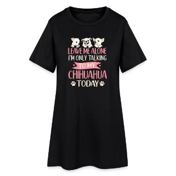 Chihuahua Chihuahueño Laisse-moi - Robe T-shirt Femme - noir - Devant