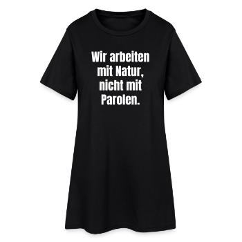 La nature au lieu des slogans – un message clair - Robe T-shirt Femme - noir - Devant