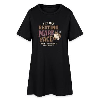 Humour d’humeur cheval Propriétaire expérimenté de chevaux - Robe T-shirt Femme - noir - Devant