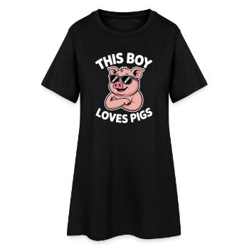Dictons de cochons Cadeau drôle de cochons - Robe T-shirt Femme - noir - Devant