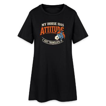 Humour d’humeur cheval Propriétaire expérimenté de chevaux - Robe T-shirt Femme - noir - Devant