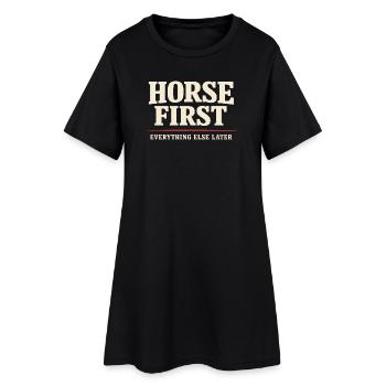 Chevaux Mode de vie Identité équestre Cheval fier - Robe T-shirt Femme - noir - Devant