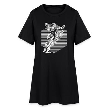 Clear handball motif for every day for women - Women’s T-Shirt Dress - black - Front