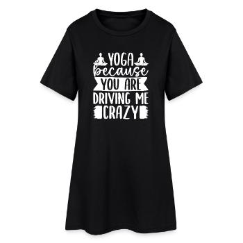 Les passionnés de Pilates, le yoga parce que vous me conduisez - Robe T-shirt Femme - noir - Devant