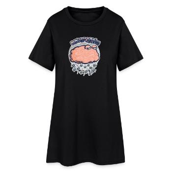 Regengehirn - Frauen T-Shirt-Kleid - Schwarz - Vorne